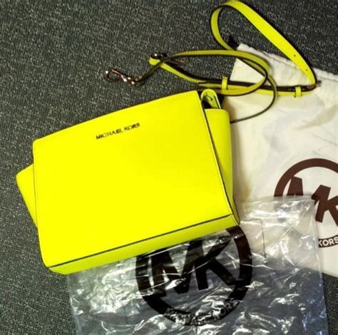 michael kors selma medium neon yellow|Women's Yellow Designer Handbags .